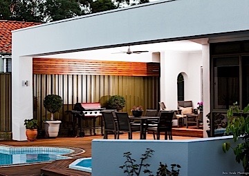 New terrace style outdoor living area