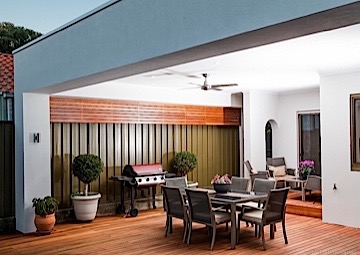 New terrace style outdoor living area