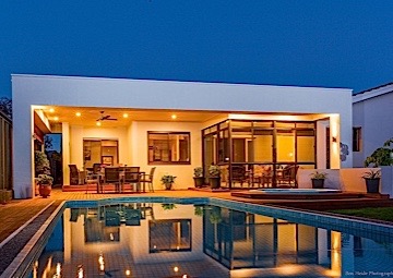 New terrace style outdoor living area